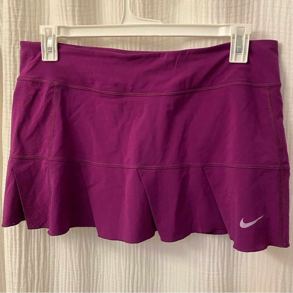 Nike Magenta Dri-FIT Tennis Pickleball Skirt Sz L
